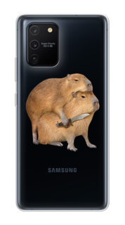 Чехол на Samsung Galaxy A91/S10 Lite "Капибара с ножом" Case Place