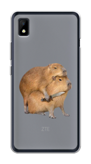 Чехол на ZTE Blade L210 "Капибара с ножом" Case Place