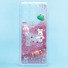 Чехол Huawei Honor X8a (CRT-LX1) силиконовый 3D игрушки <розовый> Promise Mobile