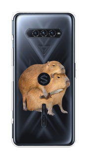 Чехол на Xiaomi Black Shark 4/4S/4S Pro/4 Pro "Капибара с ножом" Case Place