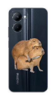 Чехол на Realme C33 "Капибара с ножом" Case Place