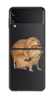 Чехол на Samsung Galaxy Z Flip 3 "Капибара с ножом" Case Place