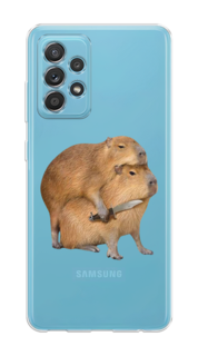 Чехол на Samsung Galaxy A52/A52s "Капибара с ножом" Case Place