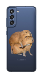 Чехол на Samsung Galaxy S21 FE 5G "Капибара с ножом" Case Place