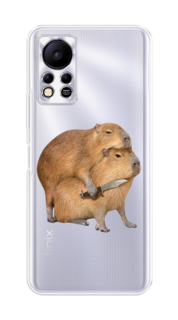 Чехол на Infinix HOT 11S NFC "Капибара с ножом" Case Place
