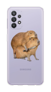 Чехол на Samsung Galaxy A32 "Капибара с ножом" Case Place