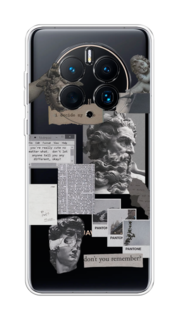 Чехол на Huawei Mate 50 Pro "Коллаж греческие скульптуры" Case Place