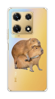 Чехол на Infinix Note 30 Pro "Капибара с ножом" Case Place