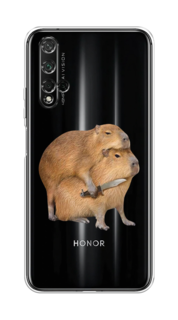 Чехол на Honor 20/Huawei Nova 5T "Капибара с ножом" Case Place