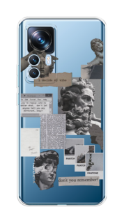 Чехол на Xiaomi 12T "Коллаж греческие скульптуры" Case Place