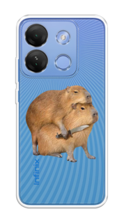 Чехол на Infinix Smart 7 HD "Капибара с ножом" Case Place