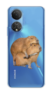 Чехол на Honor X7 2022 "Капибара с ножом" Case Place