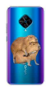 Чехол на Vivo V17/Y9s "Капибара с ножом" Case Place