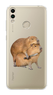 Чехол на Honor 8C "Капибара с ножом" Case Place