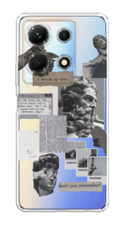 Чехол на Infinix Note 30 4G "Коллаж греческие скульптуры" Case Place
