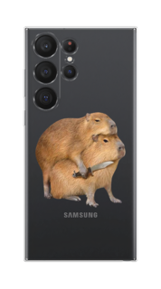 Чехол на Samsung Galaxy S23 Ultra 5G "Капибара с ножом" Case Place