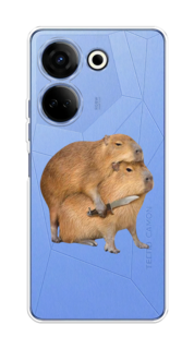 Чехол на Tecno Camon 20/20 Pro 4G "Капибара с ножом" Case Place