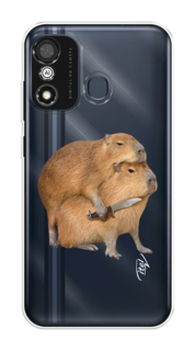 Чехол на Itel A27 "Капибара с ножом" Case Place