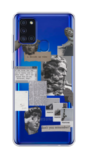 Чехол на Samsung Galaxy A21s "Коллаж греческие скульптуры" Case Place