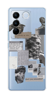 Чехол на Vivo V27/V27 Pro "Коллаж греческие скульптуры" Case Place