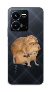 Чехол на Vivo Y35 4G "Капибара с ножом" Case Place