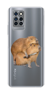 Чехол на Infinix Note 10 Pro "Капибара с ножом" Case Place