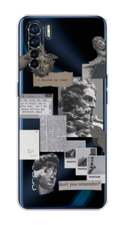 Чехол на Oppo A91/Reno 3 "Коллаж греческие скульптуры" Case Place