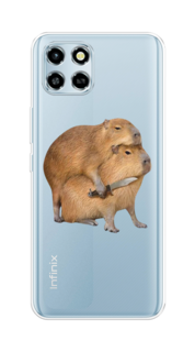 Чехол на Infinix SMART 6 HD "Капибара с ножом" Case Place