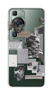 Чехол на Huawei P60/P60 Pro "Коллаж греческие скульптуры" Case Place