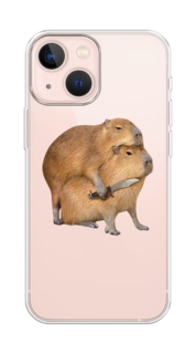 Чехол на Apple iPhone 13 mini "Капибара с ножом" Case Place