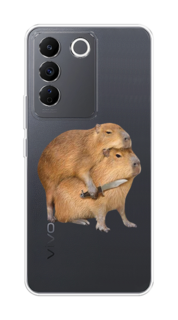 Чехол на Vivo V27e "Капибара с ножом" Case Place