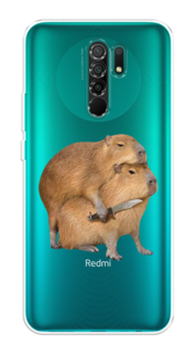 Чехол на Xiaomi Redmi 9 "Капибара с ножом" Case Place