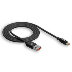 Кабель WALKER C725 USB - USB Type-C 1 м, черный