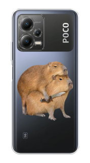 Чехол на Xiaomi Poco X5 5G "Капибара с ножом" Case Place