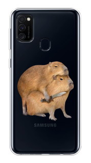Чехол на Samsung Galaxy M21/M30s "Капибара с ножом" Case Place