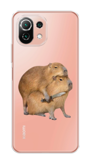 Чехол на Xiaomi Mi 11 Lite/5G NE "Капибара с ножом" Case Place