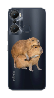 Чехол на Infinix Hot 12 Pro "Капибара с ножом" Case Place