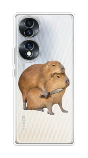 Чехол на Honor 70 "Капибара с ножом" Case Place