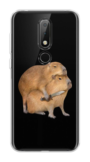 Чехол на Nokia X6/6.1 Plus "Капибара с ножом" Case Place