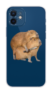 Чехол на Apple iPhone 12 Mini "Капибара с ножом" Case Place