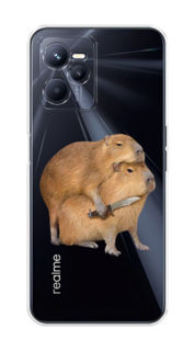 Чехол на Realme C35 "Капибара с ножом" Case Place