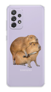 Чехол на Samsung Galaxy A73 "Капибара с ножом" Case Place