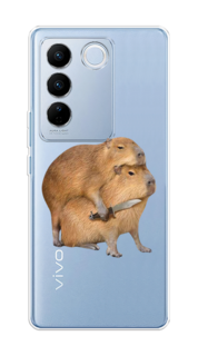 Чехол на Vivo V27/V27 Pro "Капибара с ножом" Case Place