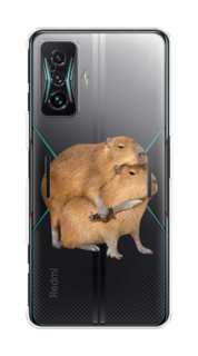 Чехол на Xiaomi Redmi K50 GE/Poco F4 GT "Капибара с ножом" Case Place