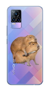 Чехол на Vivo V21e 4G "Капибара с ножом" Case Place