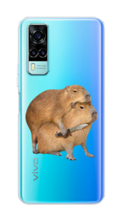 Чехол на Vivo Y31/Y53s 4G "Капибара с ножом" Case Place