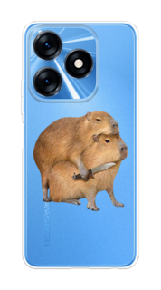 Чехол на Tecno Spark 10/10C "Капибара с ножом" Case Place