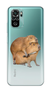 Чехол на Xiaomi Redmi Note 10/Note 10S/Poco M5s "Капибара с ножом" Case Place