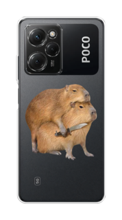 Чехол на Xiaomi Poco X5 Pro 5G "Капибара с ножом" Case Place