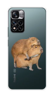 Чехол на Xiaomi Redmi Note 11 Pro Plus 5G "Капибара с ножом" Case Place